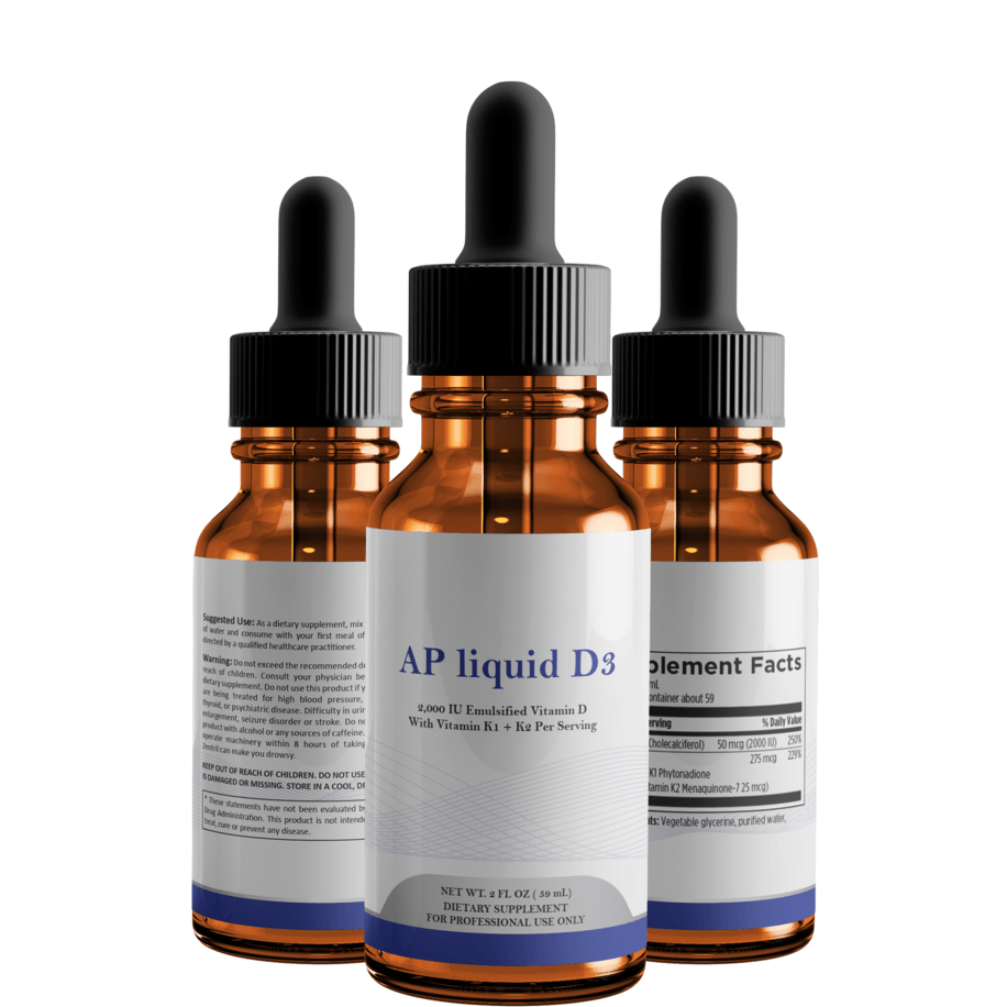 AP Liquid D3 Vitamin K1 and 25 mcg of vitamin K2- 2000 IU